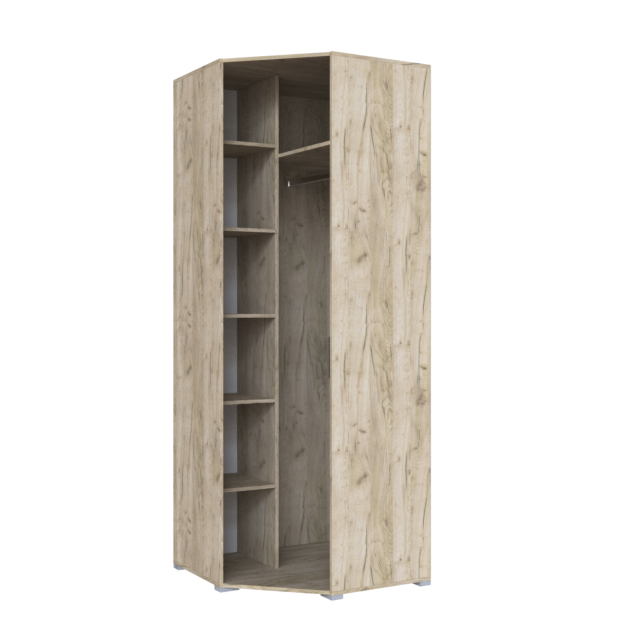 Шкаф угловой Теана дуб крафт серый