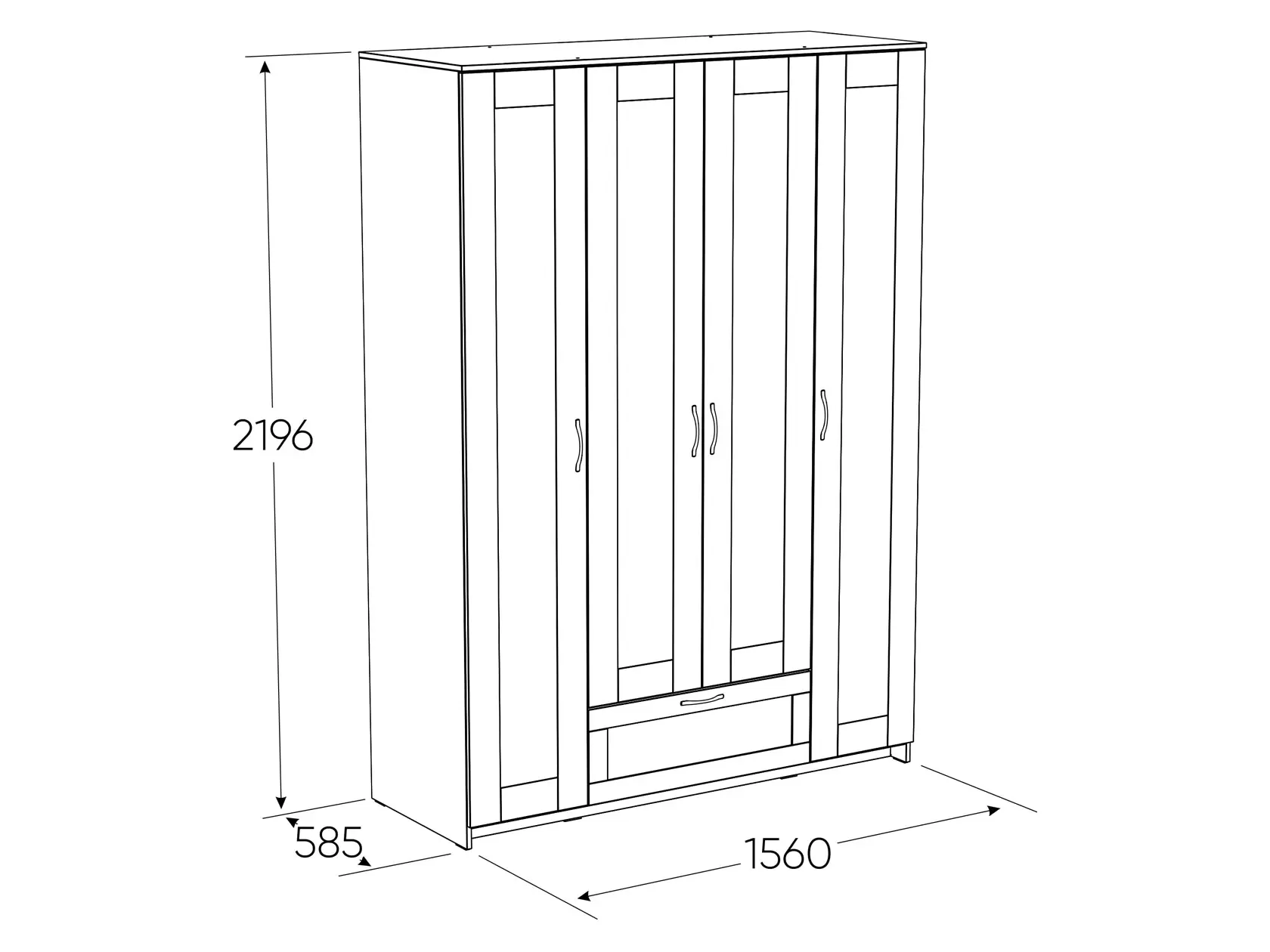 Распашной шкаф Сириус