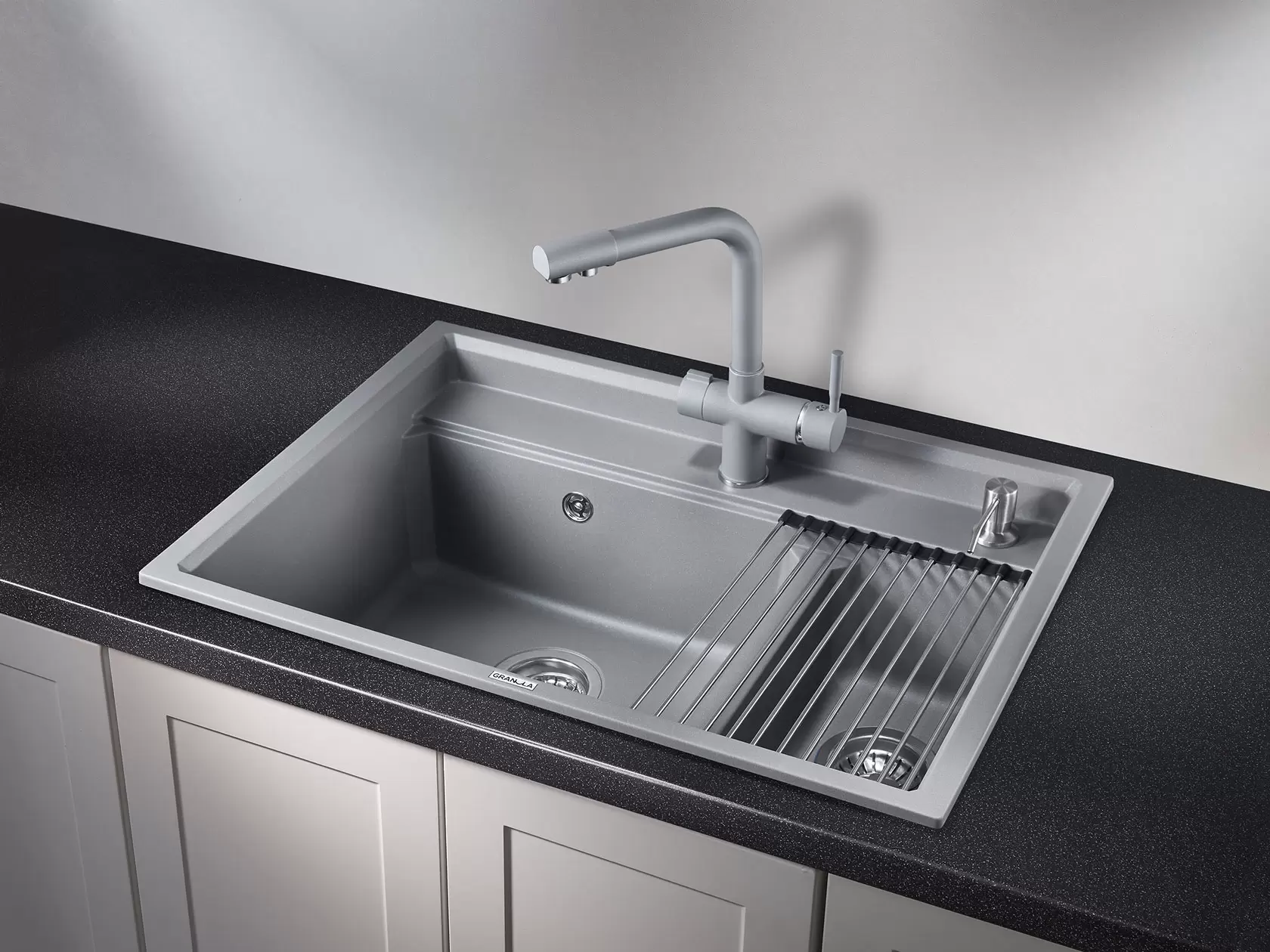 Врезная мойка Кухонная мойка кварцевая Granula KS-7302