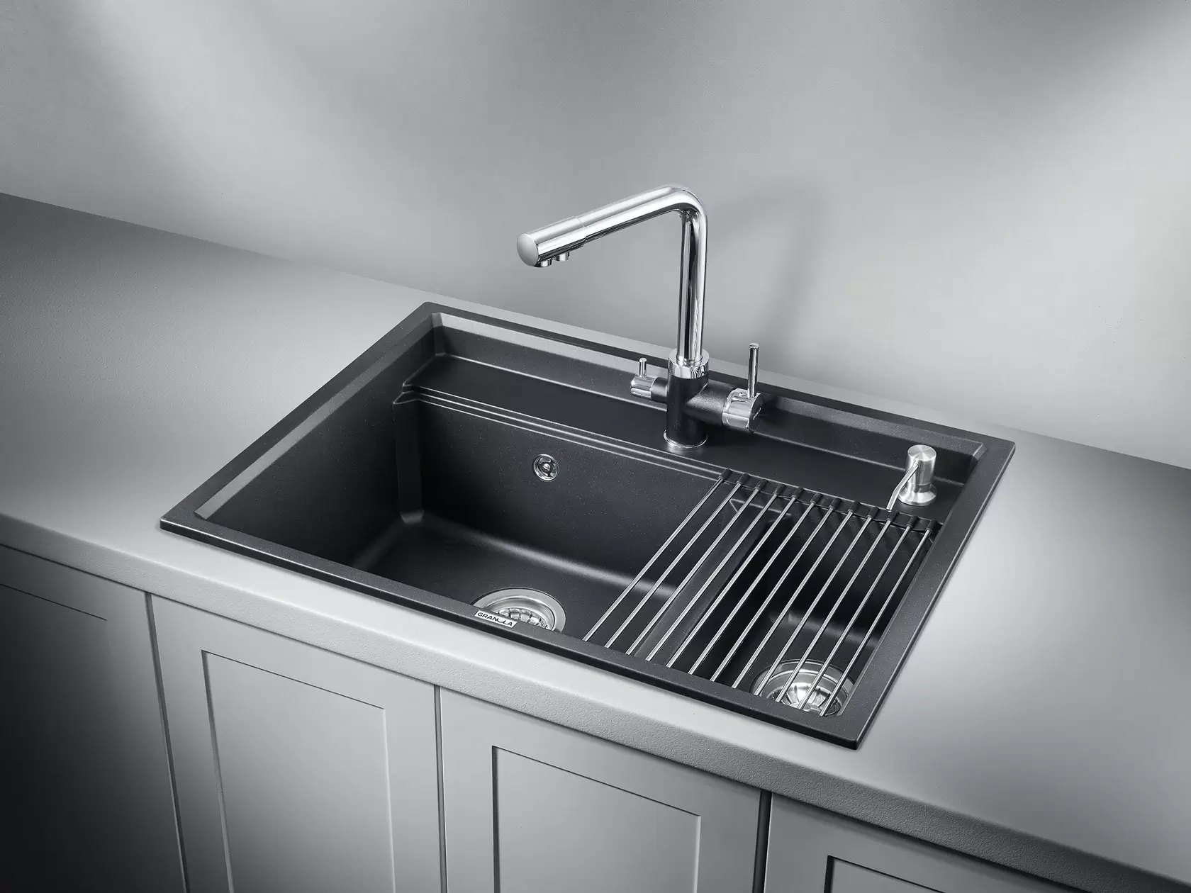 Врезная мойка Кухонная мойка кварцевая Granula KS-7302