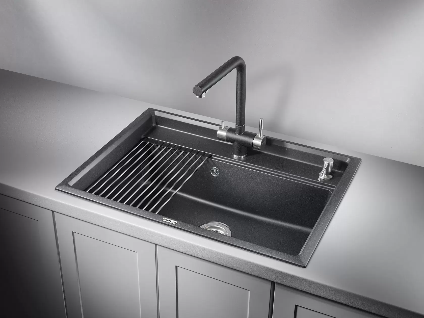 Врезная мойка Кухонная мойка кварцевая Granula KS-7301
