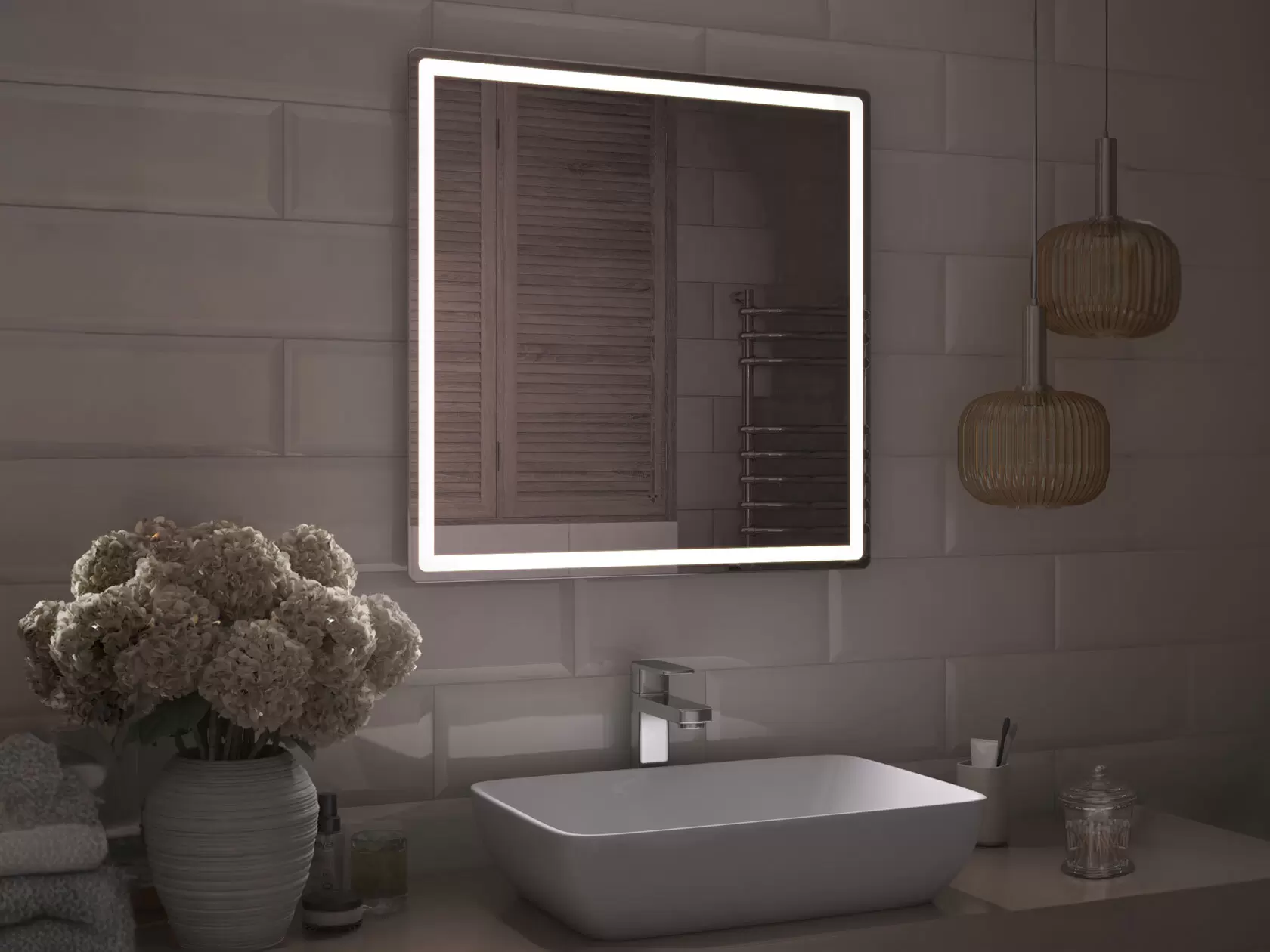 Зеркало LED Геометрия