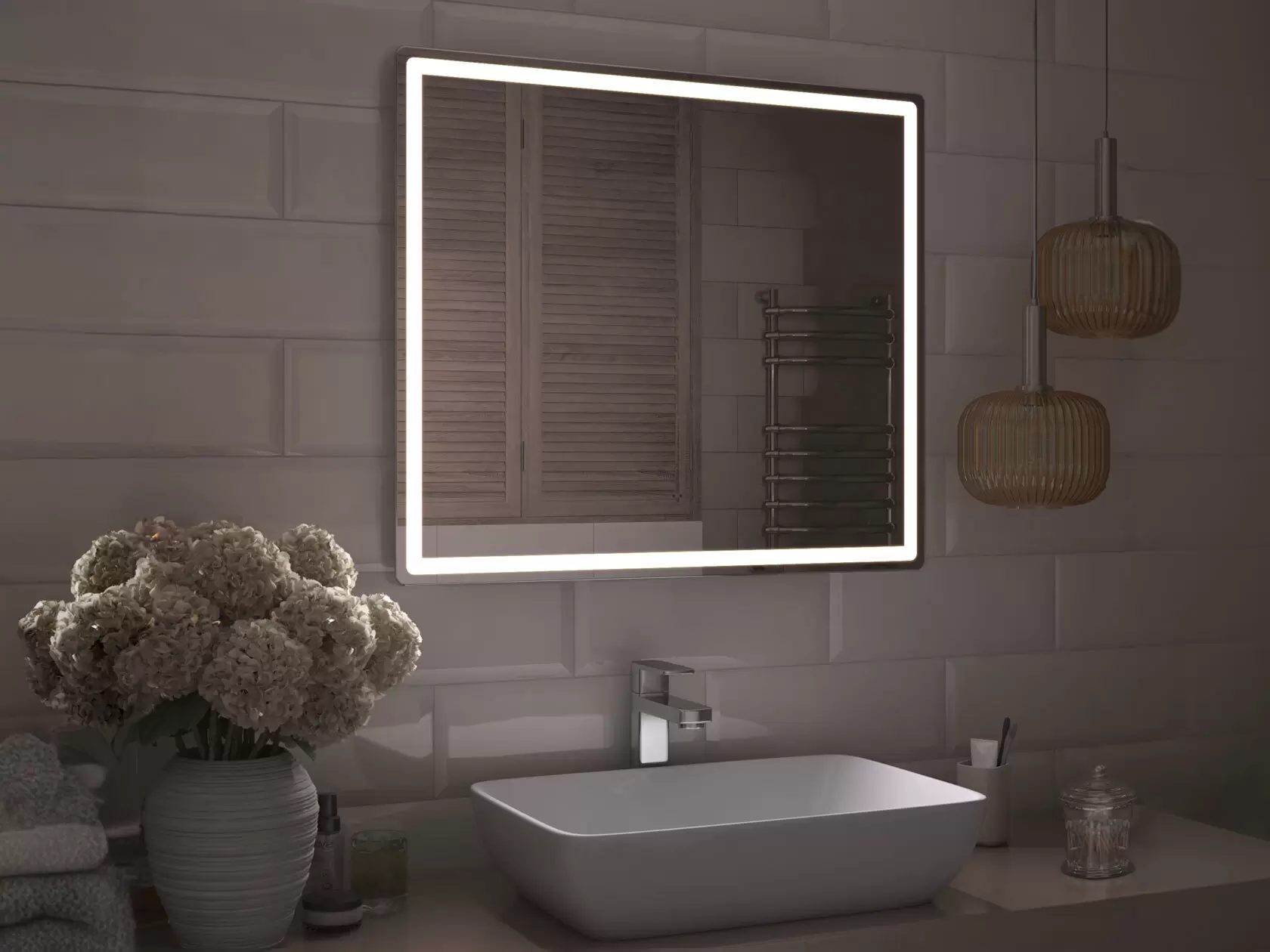 Зеркало LED Геометрия