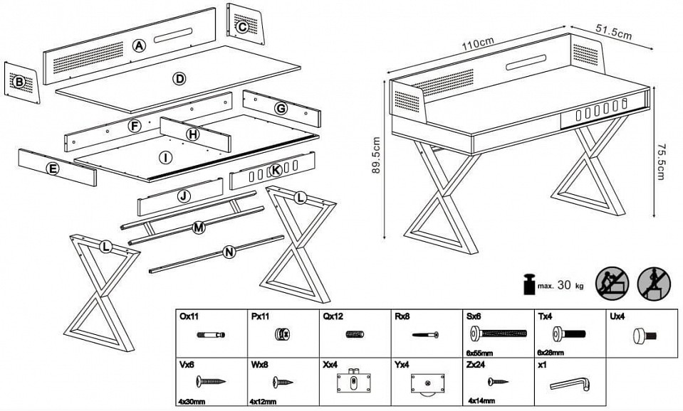 Стол компьютерный B43