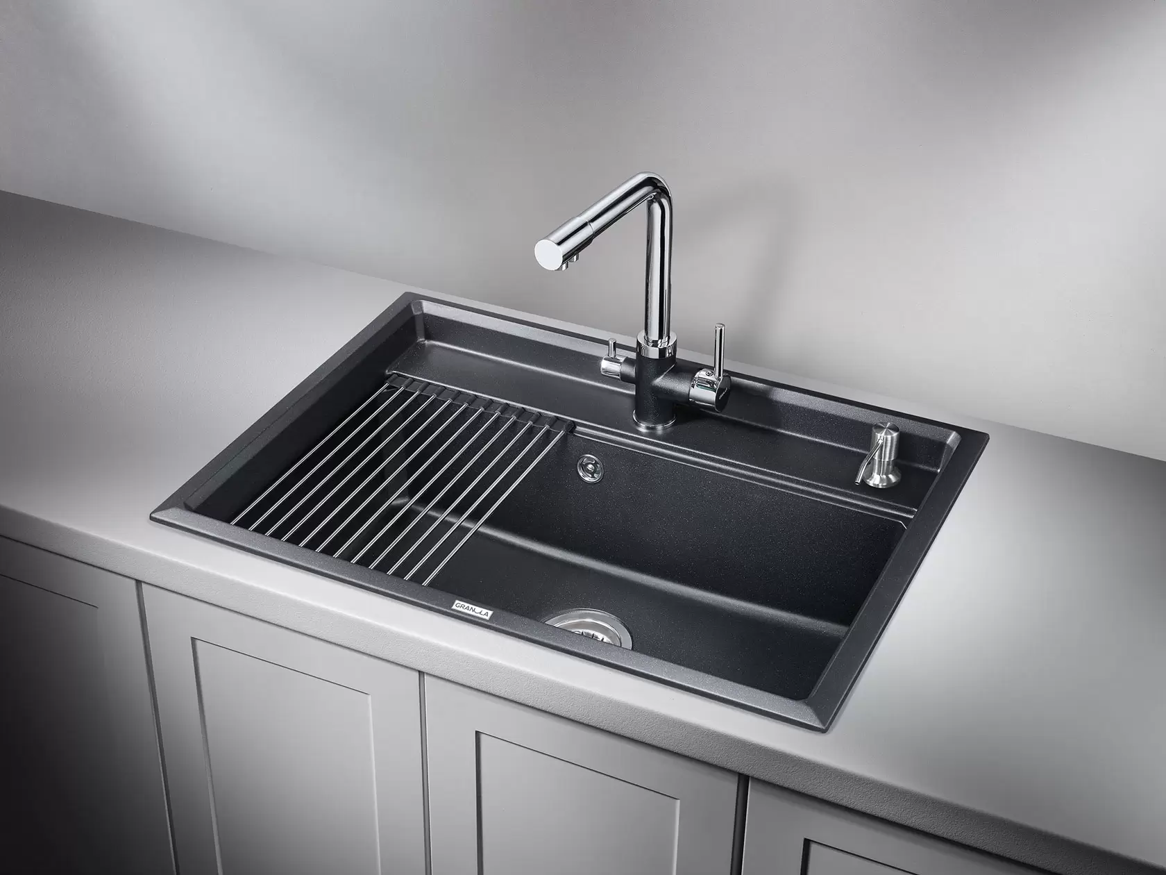 Врезная мойка Кухонная мойка кварцевая Granula KS-7301
